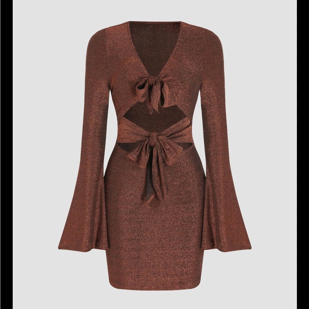 Plus size sexy sparkly copper colored dress. Size XL
